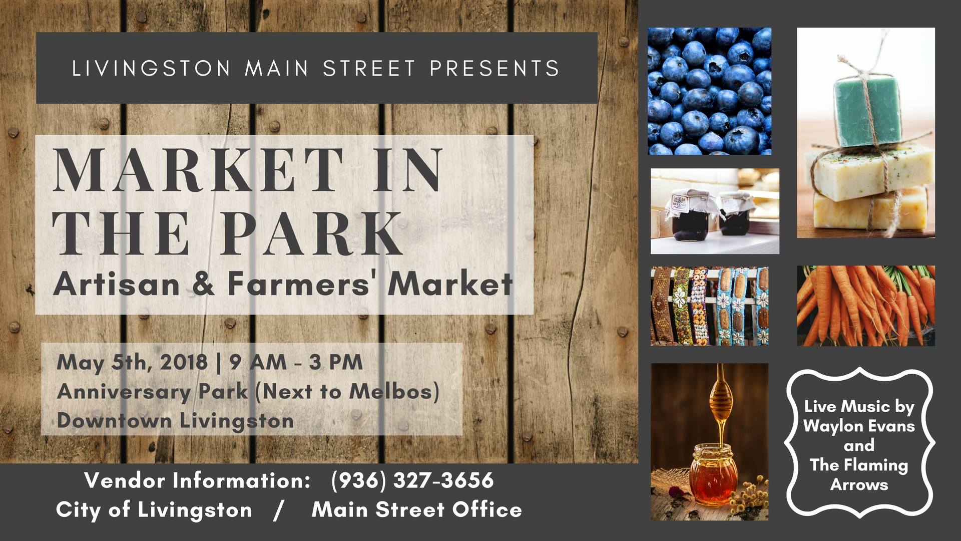 Livingston Main Street Presents Market in the Park May 5 2018